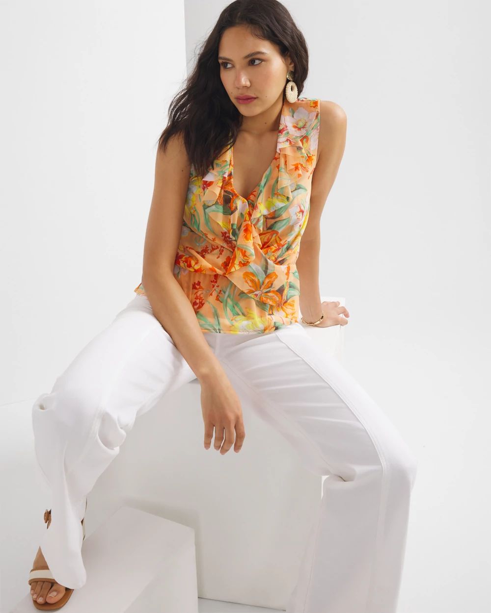 Ruffle Peplum Top | White House Black Market Ruffle Peplum Top | White House Black Market